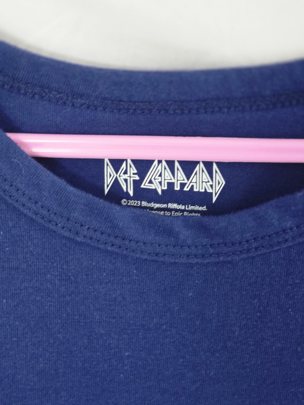 Def Leppard Vintage Logo Tee in Royal Blue - Picture 4 of 4
